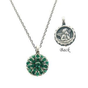 Mariana Guardian Angel Necklace Emerald Swarovski